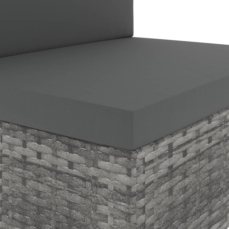  Canapé de jardin gris et anthracite