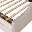 Lit de jour rembourré pleine grandeur avec deux tiroirs polyvalents et support de lattes en bois robuste - Personnalisez le style de votre maison en beige Base de rangement pratique pour créer une atmosphère relaxante-749454004