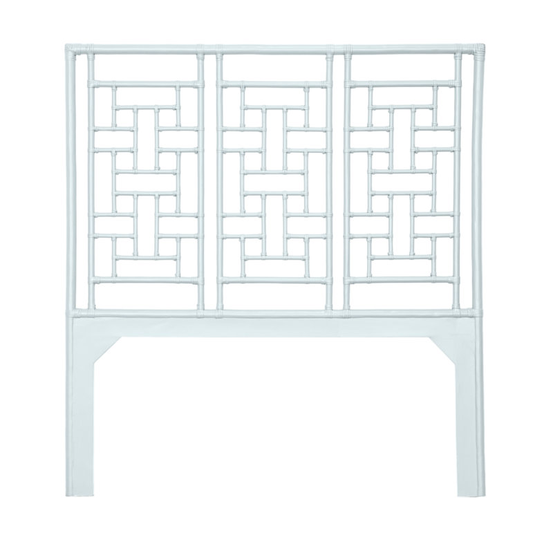 Ohana Rattan Open-Frame Headboard, Queen, Light Blue