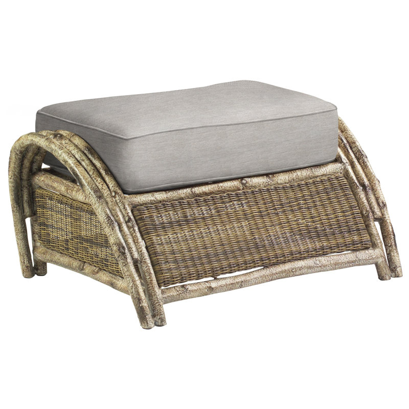 Repose-pieds d'extérieur avec coussin River Run, Toile spa Sunbrella®