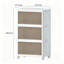 Plastic Foldable Stackable Storage Bin Double Door With Lids And Wheels Display Case Showcase Closet Rectangle Box Organizers And Storage For Electronics, Clothes, Toys, for Living Room, Bedroom-1978074