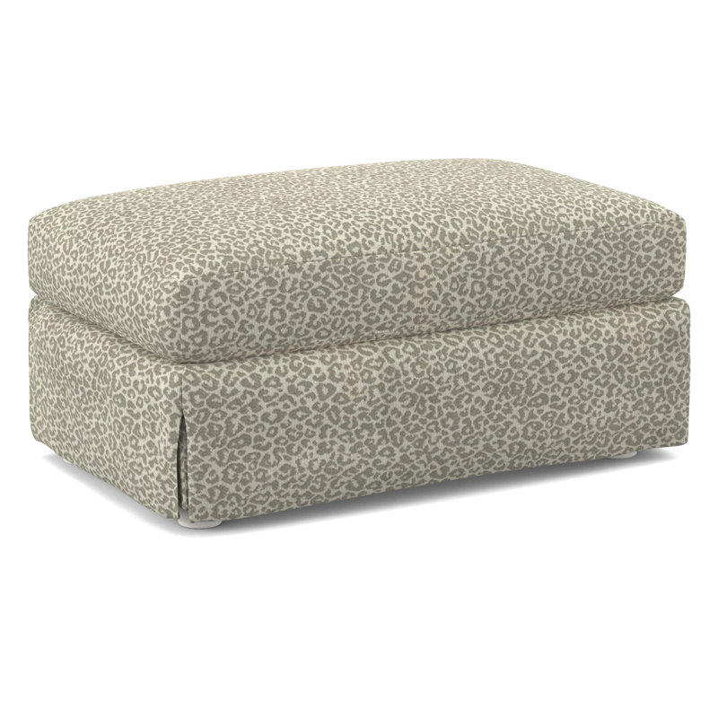 Upholstered Ottoman, White, 70157-72