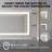 Frameless Anti-fog Led Bathroom Mirror With Frontlight And Backlight, 3 Colors Dimmable Vanity Mirror-1146615477