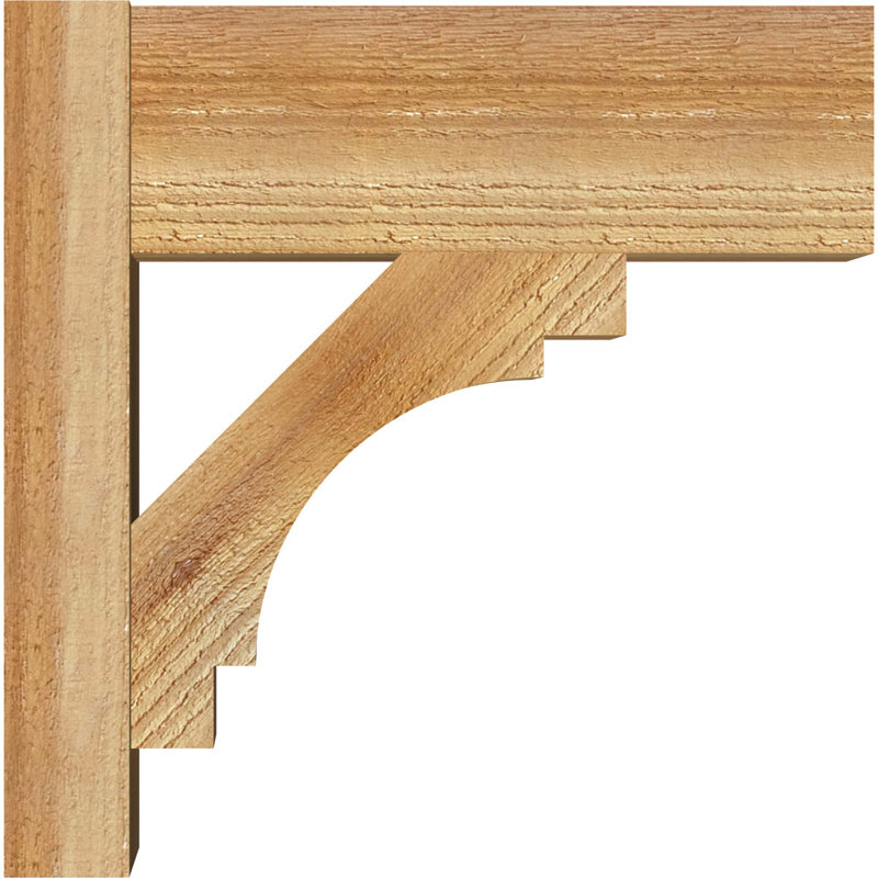 Persienne en bois Merced Block Rustic Timber, P 14 po x H 14 po, 6" W Douglas Fir (Rough Sawn)