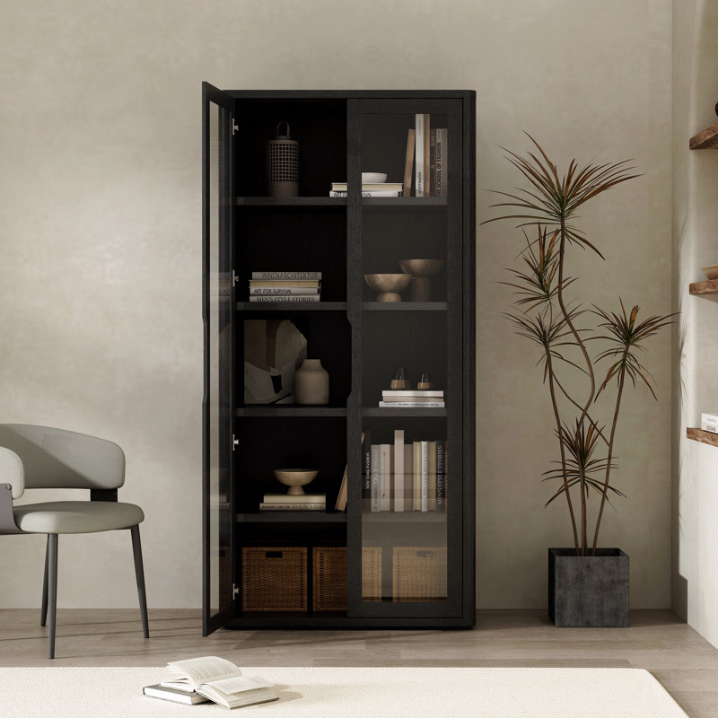 Bibliothèque 38 ", Noir, H 79 po x l 38 po x P 18,1 po