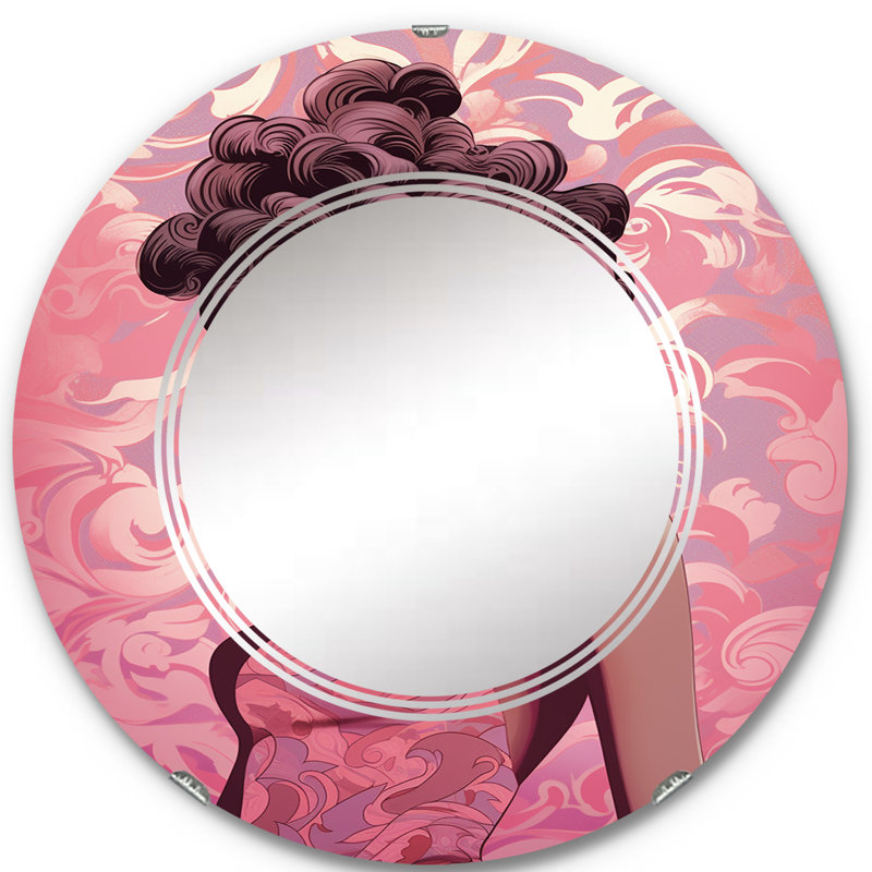 Geduhn - Miroir mural moderne rond, 24 po x 24 po