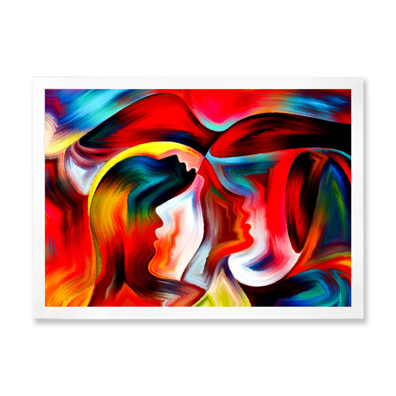 «Visualisation of Inner Ii», reproduction d'art sur toile encadrée, H 24 po x l 36 po x P 1 po, Cadre blanc