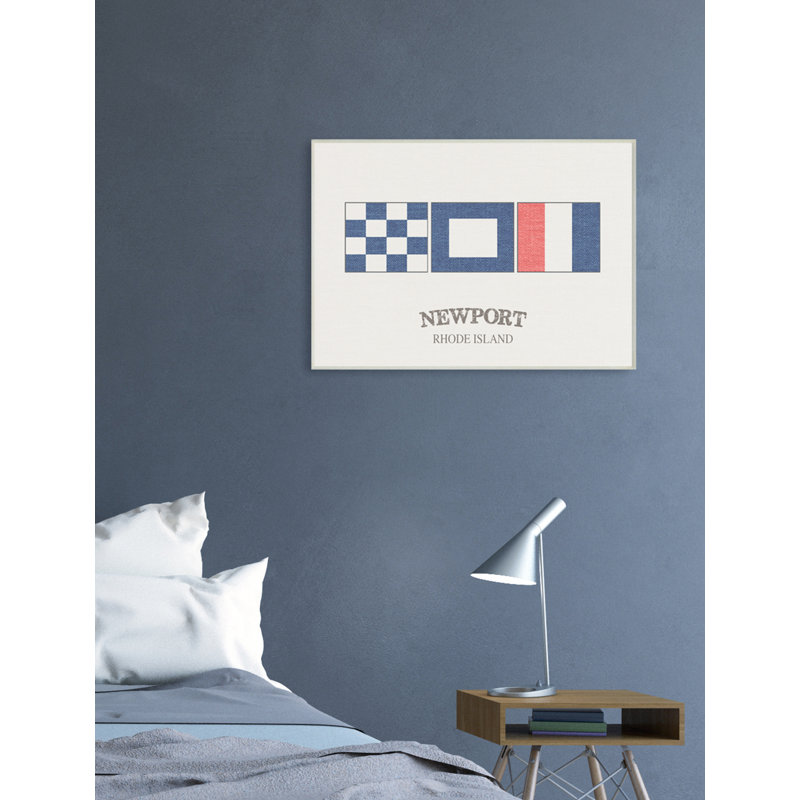 « newport rhode island nautique flags », impression, H 16 po x l 20 po, Toile tendue