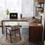 86.61"Walnut L-Shaped Solid Wood desk-108679192-108679196