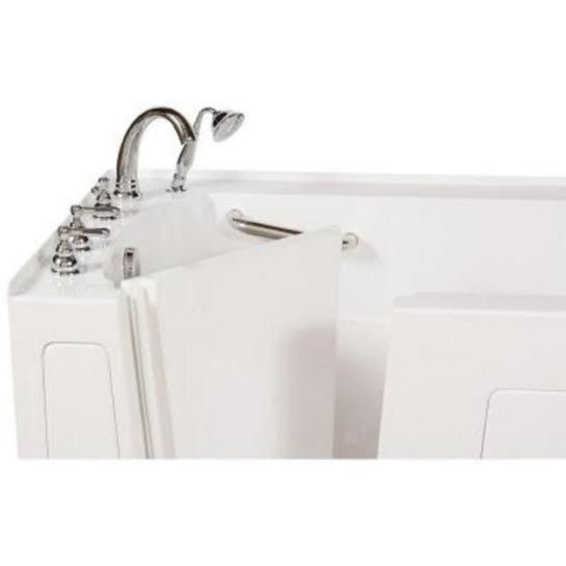 60'' x 30'' Walk-in Fiberglass Bathtub with Faucet, Left