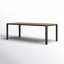 Morones Rectangular Dining Table in Solid Reclaimed Teak with Black Rounded Edge Aluminum Legs-1765434990
