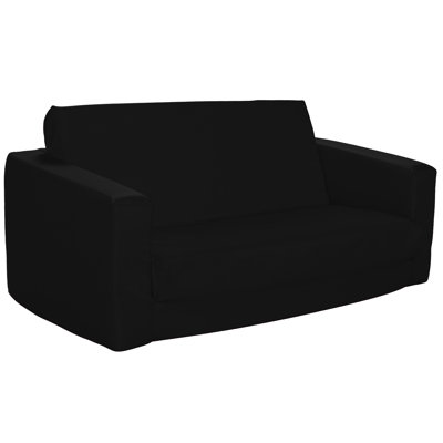 Kid Sofa and Convertible Lounger, 2-in-1 Easily Adjustable Memory Foam Filled Sofa to Lounger – Comfy Toddler Chair, Straight Back and Convertible Lounger, Available in Muliple Sizes, One Seat kid Size Or Two Seat Kid Size, Multiple Fabrics and Colors