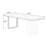 Light-walnut+Black+Clear Rectangular Solid Wood+Iron+Acrylic desk-109539732
