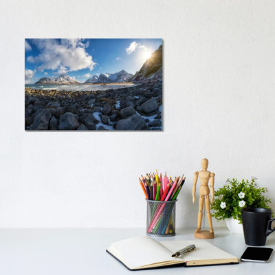 Flakstad Beach by Andreas Stridsberg - 1 Piece Wrapped Canvas Wall Art