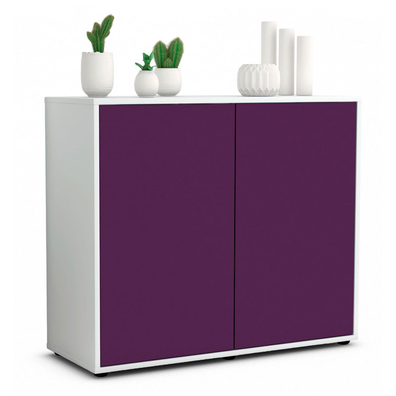 Quintara 92cm Sideboard, White/Purple