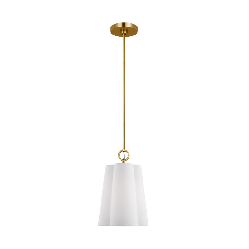 1 - Light Small Hanging Shade Burnished Brass