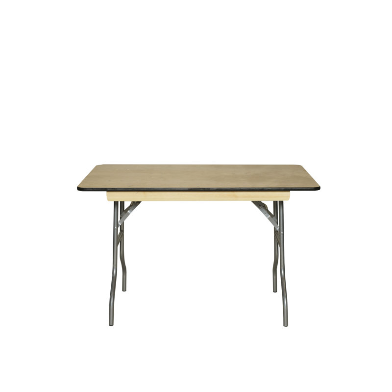 Table pliante WFT, Rebord en caoutchouc, H 30 po x l 48 po x p 30 po