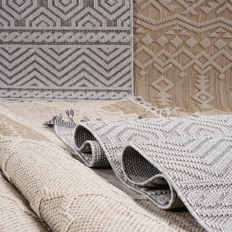Tapis blanc / gris 2 x 8 pour étude