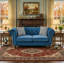 Canapé 65 po en tissu d'ameublement Chesterfield-1712768168