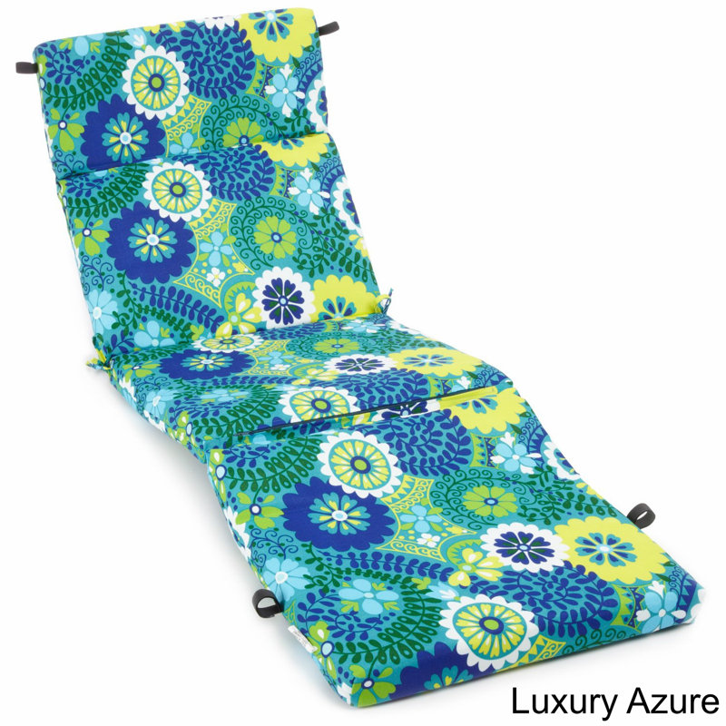 Coussin de chaise adirondack d’intérieur/d’extérieur de luxe, Azur Luxure