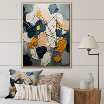 "Orange Happiness", peinture abstraite sur toile