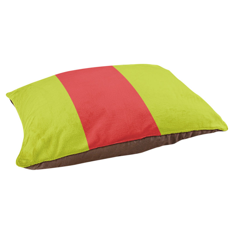 Coussin Washington, Très grand (l 50 po x P 40 po x H 17 po), Vert volt / rouge torche / vert volt