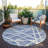 Zephina Denim Washable Indoor-Outdoor Rug - -628245829