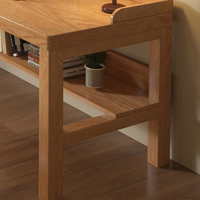 Bureau rectangulaire en bois massif Burlywood, H 70,87 po x l 62,99 po x P 23,62 po, Retour à gauche