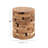 Dovray Teak Wood Handmade Live Edge Accent Table with Brick Inspired Design 14" x 14" x 18"-1754760033