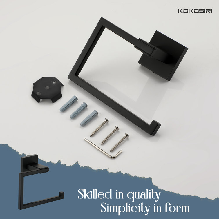 KOKOSIRI Toilet Paper Holder Bathroom Toilet Roll Holder Hold Mega Rolls Matte Black Stainless Steel B2005bk