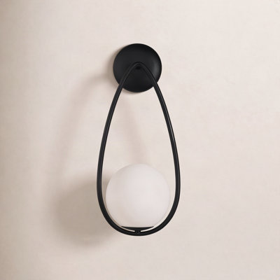Akara Single Frosted Dimmable Bath Sconce