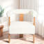 Fauteuil moderne blanc avec boucle en velours, accoudoirs à siège pivotant, rehaussant le décor de diverses pièces