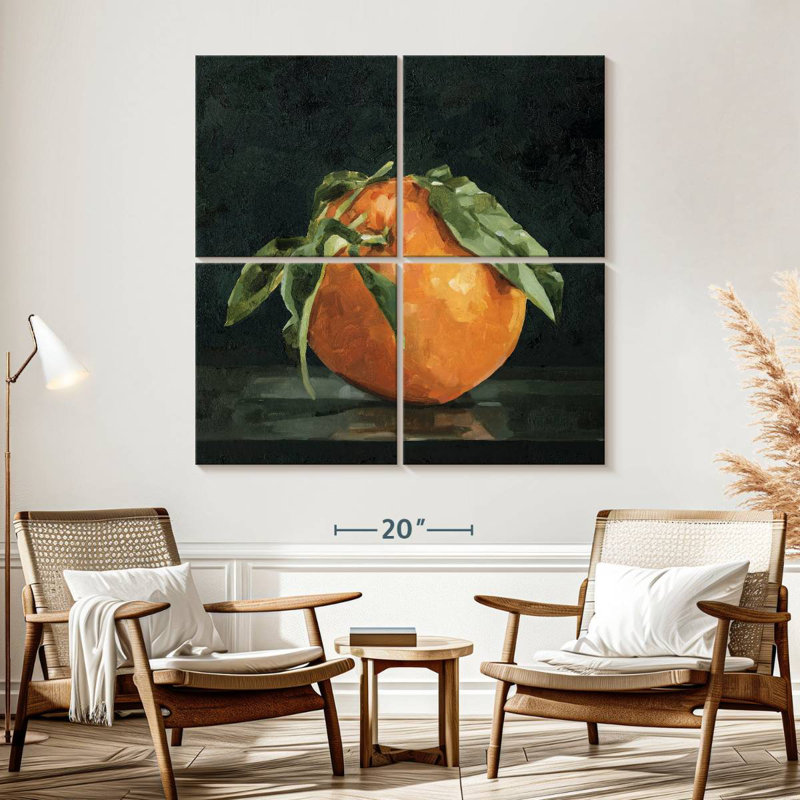 Yarlin Dark Orange Still Life II, 57" H x 57" W