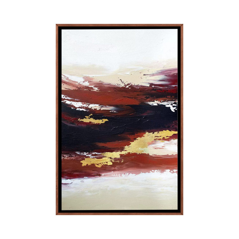 Burnt Sunset - Print on Canvas, Classic Brown Wood Framed, 66.04 cm H x 45.72 cm W