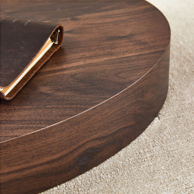 Grain Double Layer Coffee Table, Walnut
