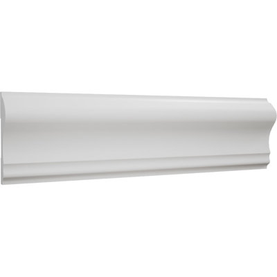 WM390 - 2 5/8 in. H x 11/16 in. P x 96 in. L, TrueCraft PVC Chair Rail Moulding, White