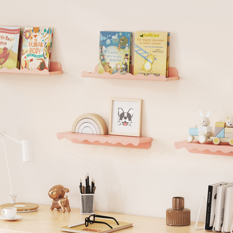 Acrylic Bracket Shelf, Pink