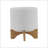 CHEVRON PLANTER W/ STAND, WHITE-1929533334