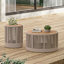 Rustic Industrial Table Set Coffee Table And Side Table-1764364448