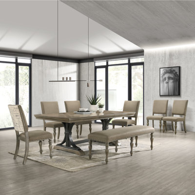 Dasher Extendable Double Pedestal Dining Set