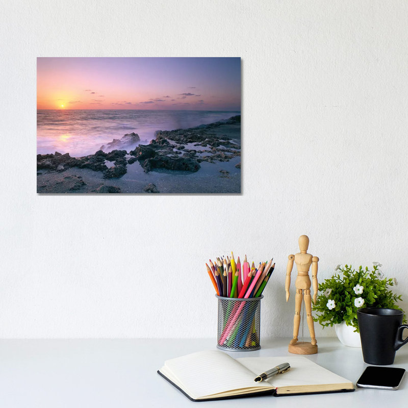 Blowing Rocks Preserve At Sunset, Jupiter Island, Eastern Florida by Tim Fitzharris - Gallery-Wrapped Canvas Giclée on Canvas