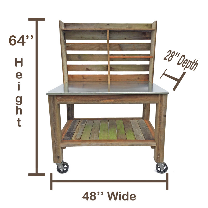 Ascencio Rectangular Metal Outdoor Buffet & Console Table