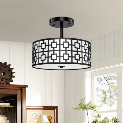 Plafonnier semi-encastré 3 lumières 12,6 po Rushda