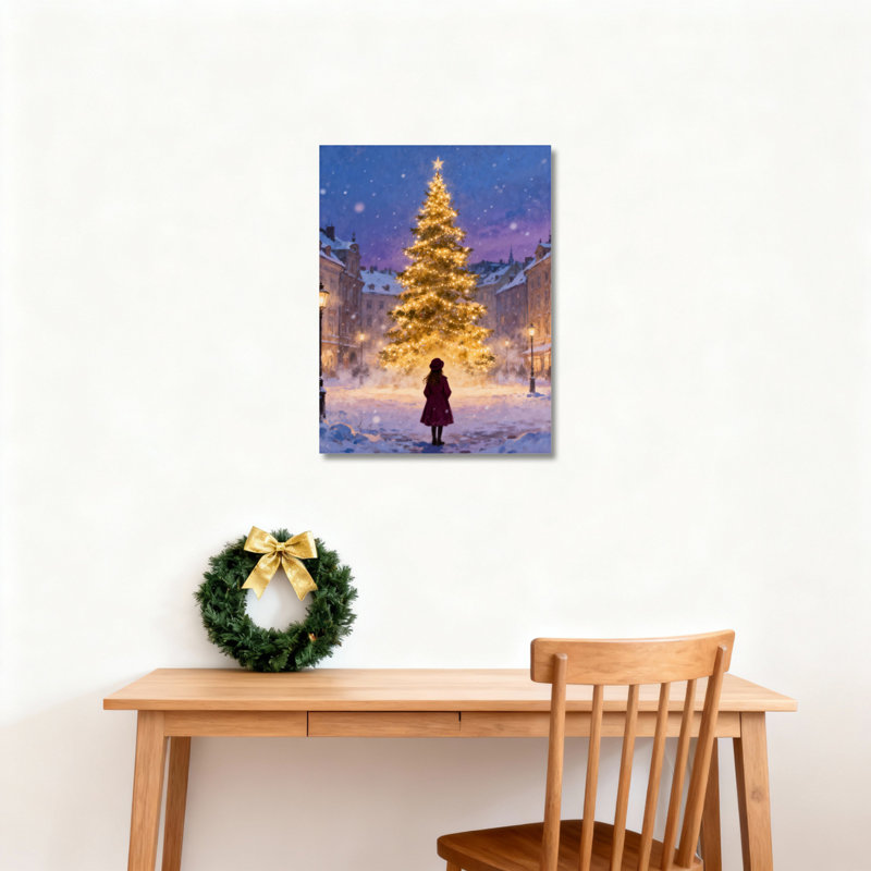 «Winter Tree», art mural sur toile, H 30 po x l 20 po