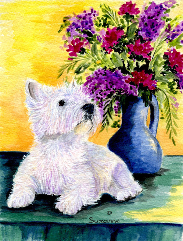 Drapeau de jardin à 2 côtés westie