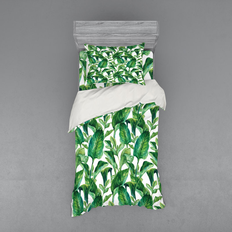 Coastal Polyester Floral Duvet Cover, Twin XL Duvet Cover + 2 Additional Pieces