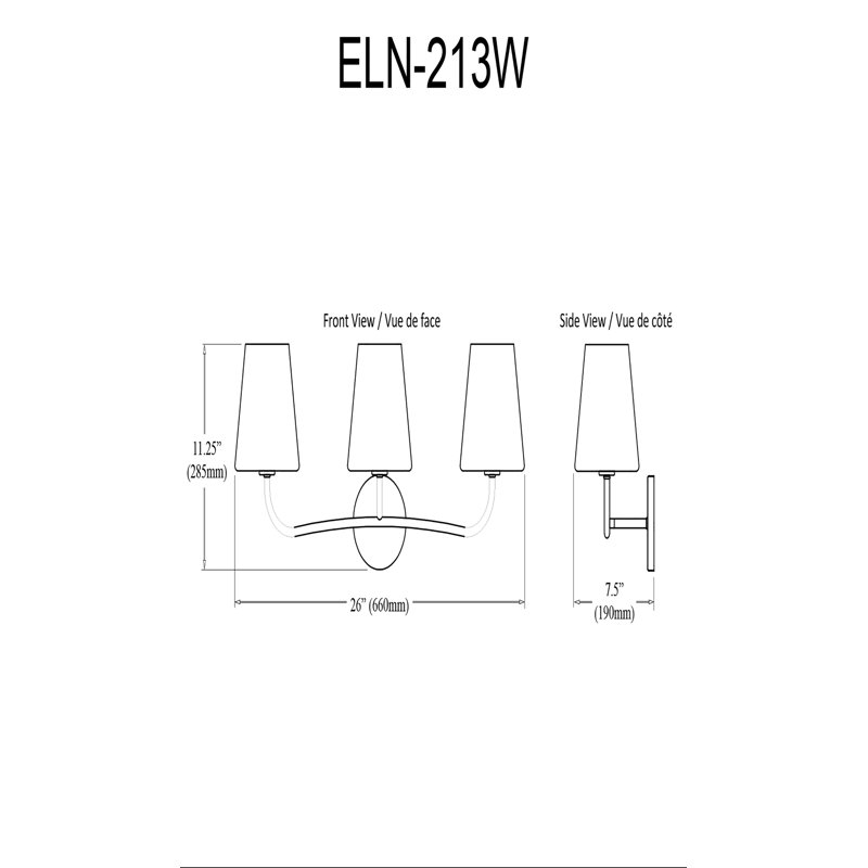Éclairage pour meuble-lavabo à 3 lumières Arvell, Laiton vieilli