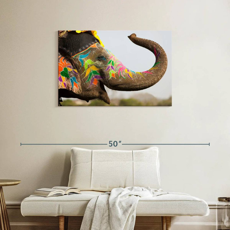 Brampt Jaipur Festival Elephant, H 24 po x l 36 po