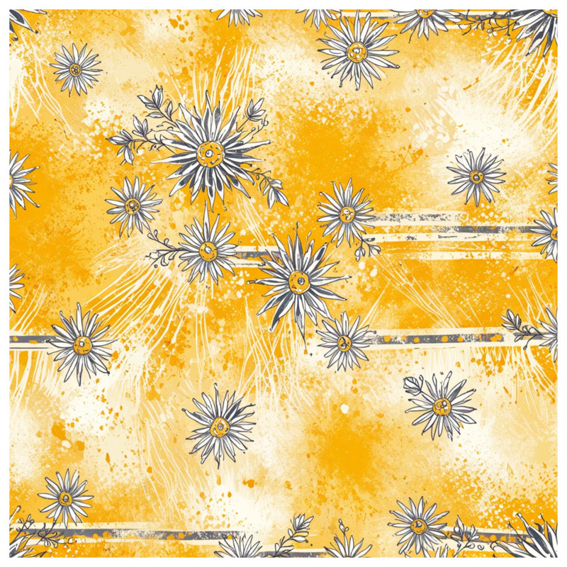 Édredon jaune à motif de marguerites, Twin