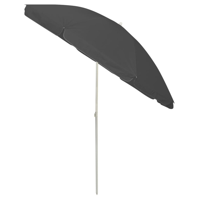 Parasol de plage Jattin, L 94,5 po x H 86,6 po, Anthracite